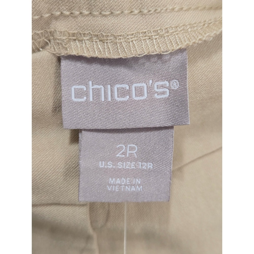 Chicos So Slimming Brigitte Slim Leg Ankle Pants Sand Tan 2R US - Picture 3 of 6